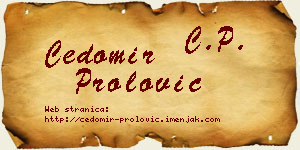 Čedomir Prolović vizit kartica